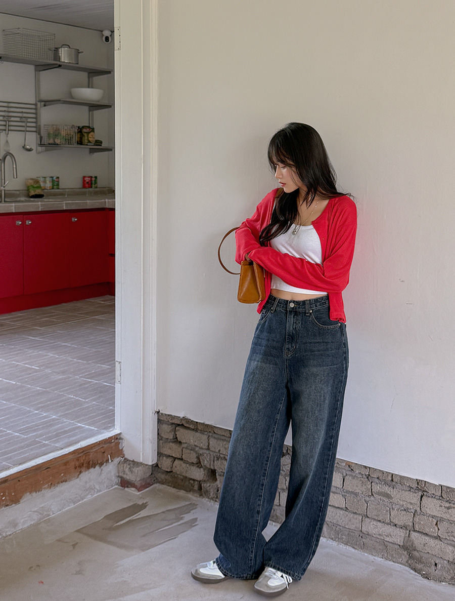 [単独企画]ポレブン長さ別ウォッシングデニムパンツ