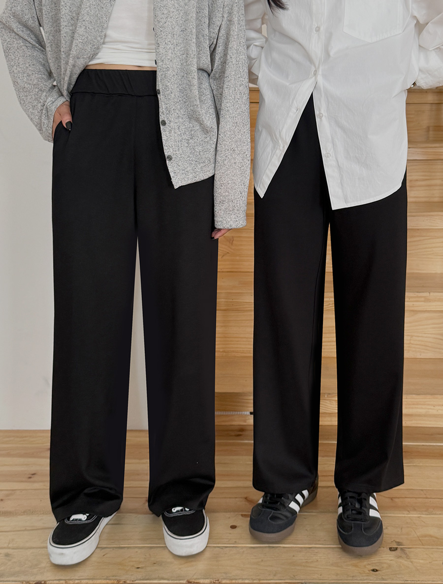 【日常パンツ】エフビー丈別ストレートウエストバンドパンツ