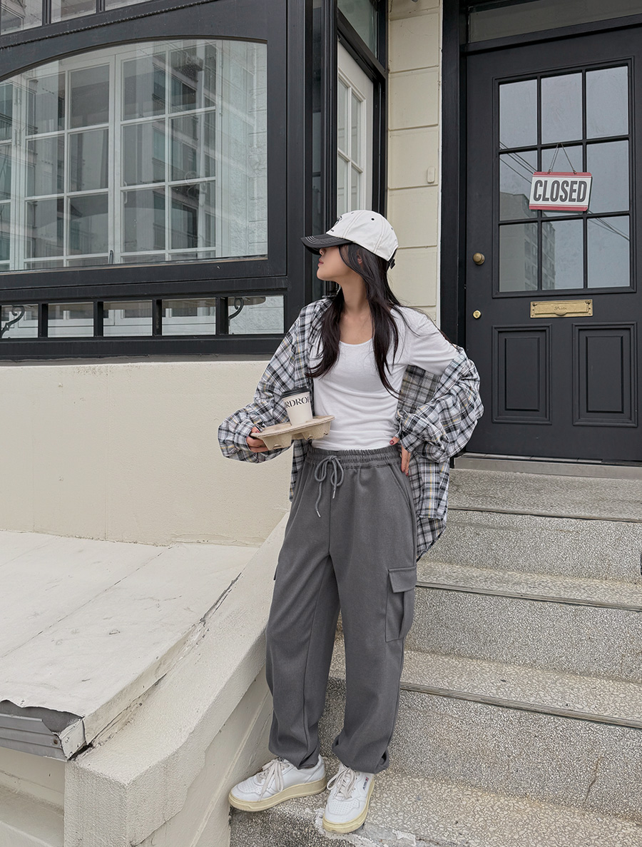 [EVELLET]メルオニンカーグウエストバンドパンツ