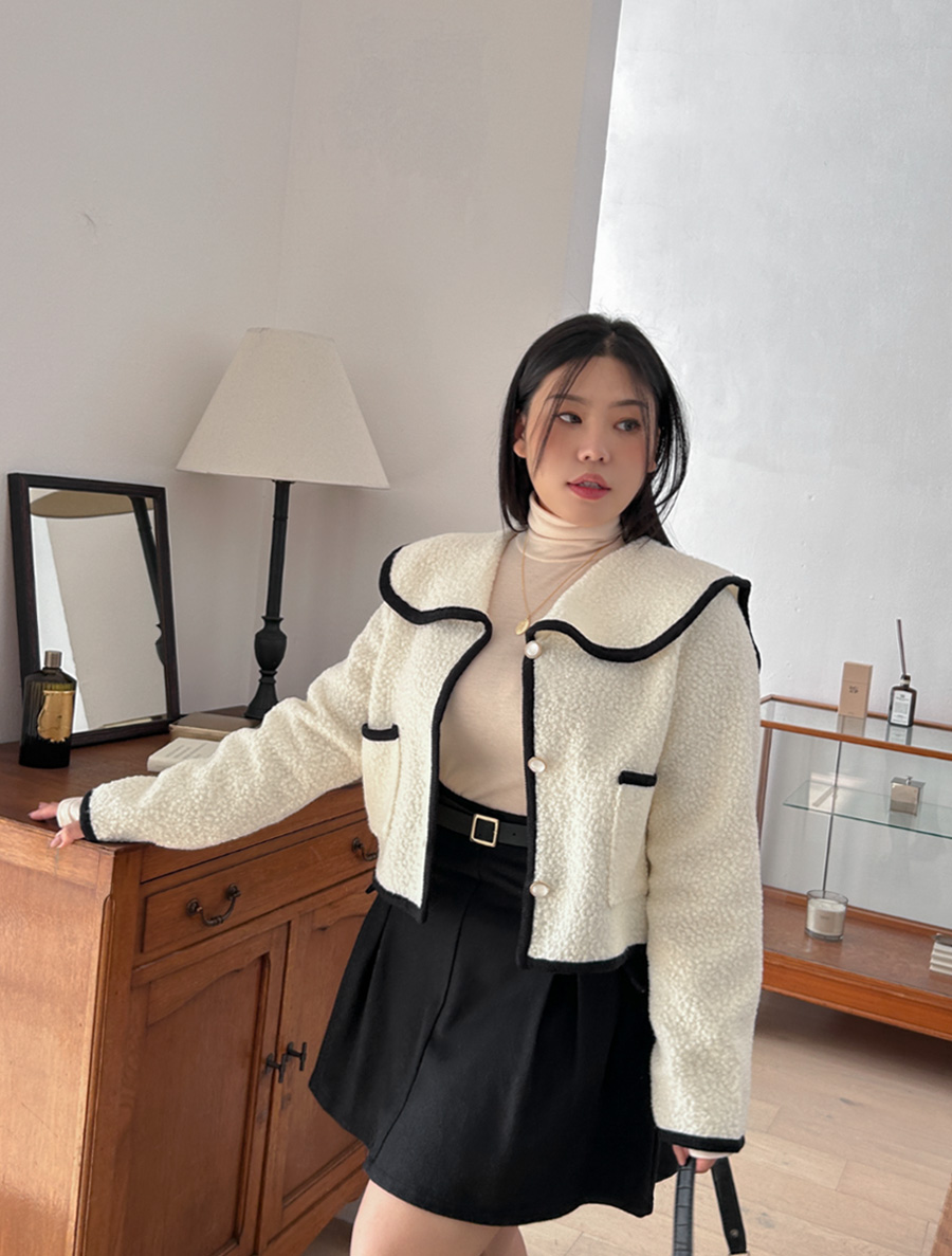 [EVELLET]ダニベルカラー配色ジャケット