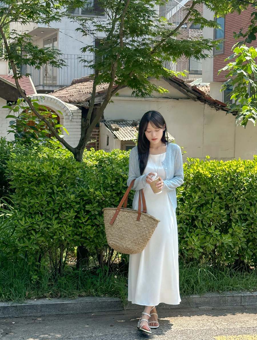 [EVELLET]ティブリン・サテン・ビスティにロングワンピース