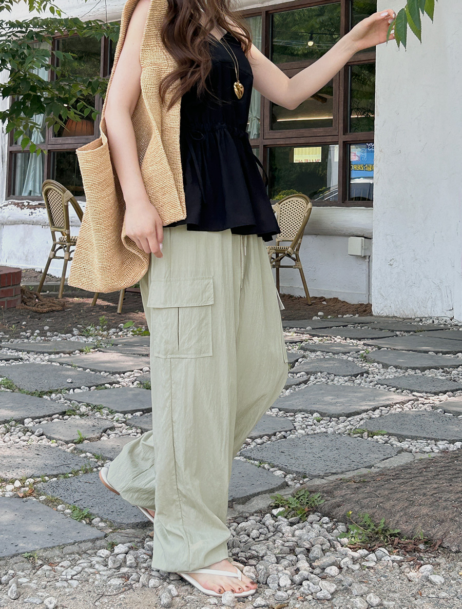 トゥエンミ ナイロンカーグ ロングジョガーパンツ