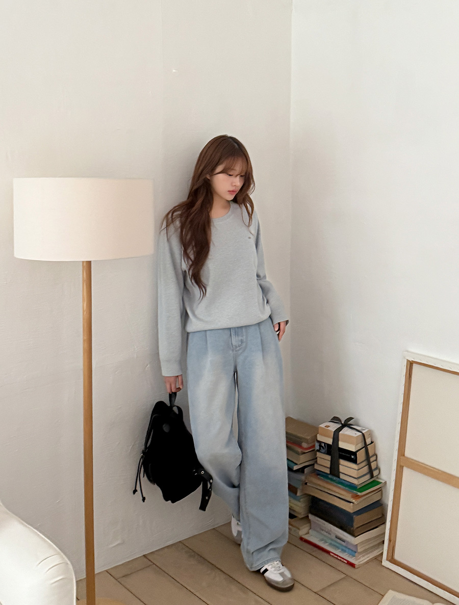 ホルート長さ別ピンタックストレートデニム