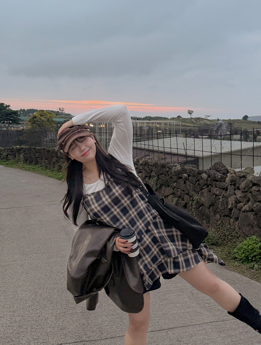 メンツオンチェックカンカンビスティエワンピース