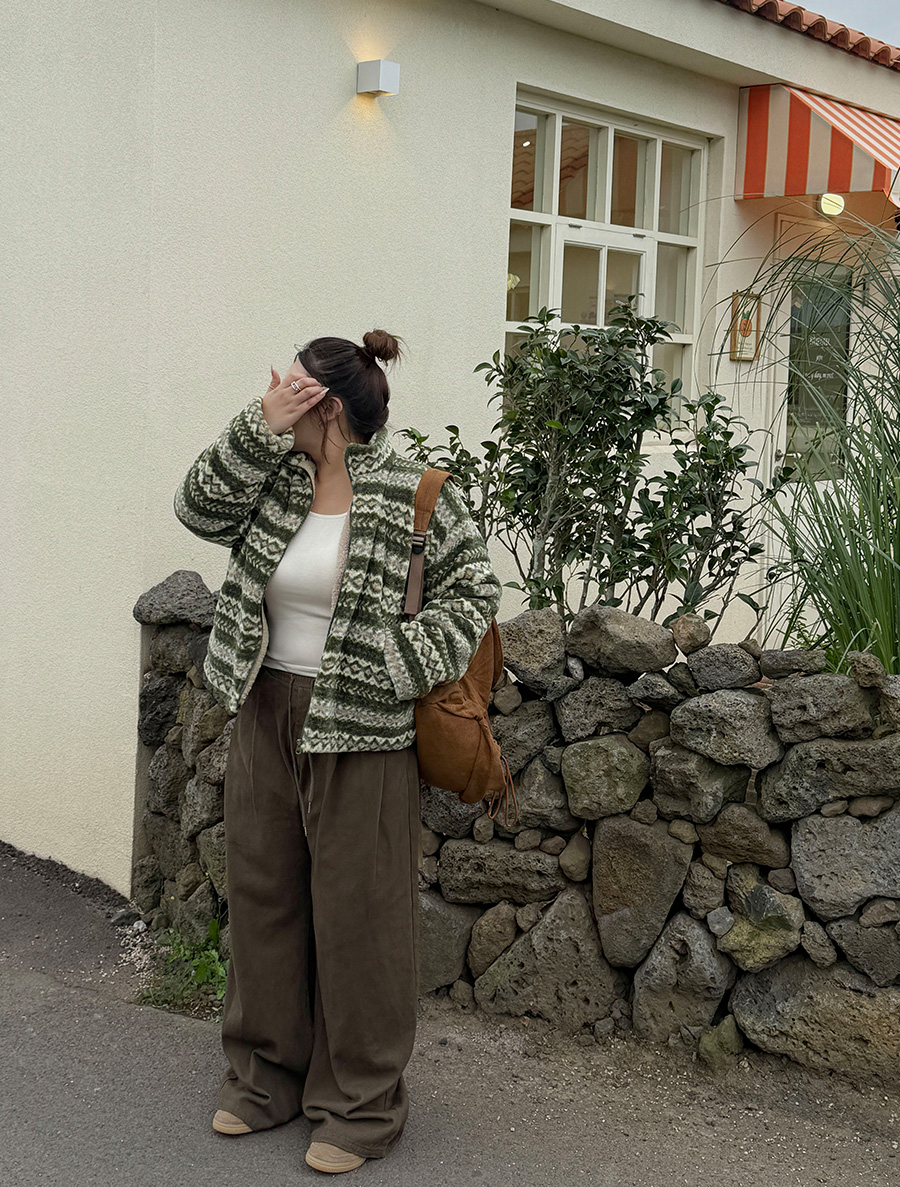 メトオンピッチ起毛長さ別ピンタックワイドウエストバンドパンツ