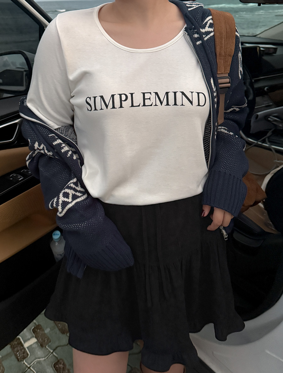 リペア起毛レタリングティーシャツ