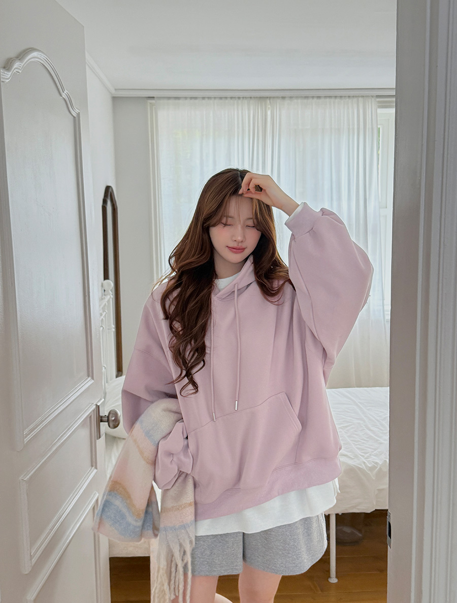 ユープレンミンク起毛ベーシックフードカットソー