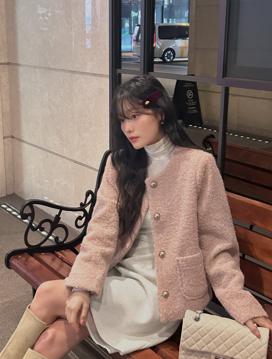 ベルミューディーンブックルラウンドボタンジャケット