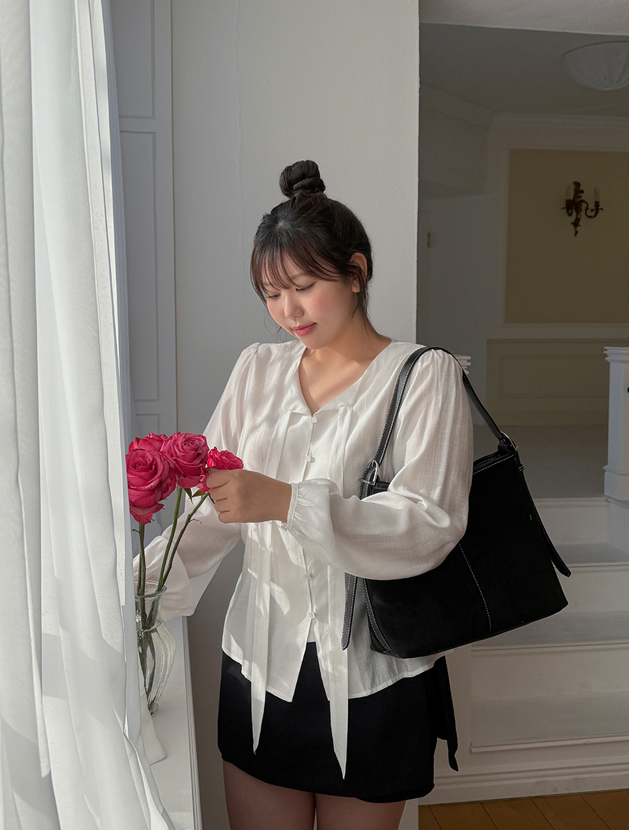 [EVELLET]イボンヌスカーフシーツルーブラウス