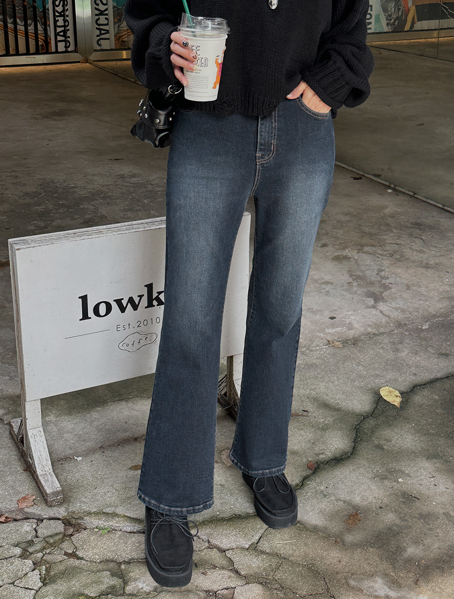 エフロンスリムブーツカットデニム