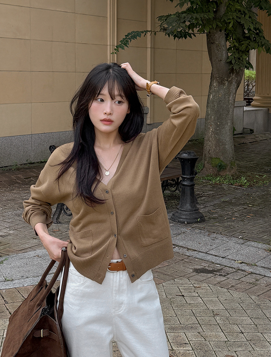 マービュートポケットニットカーディガン