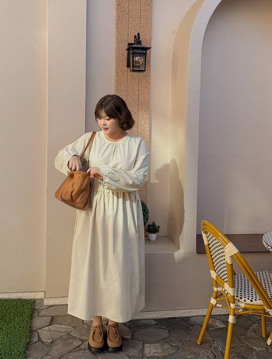 ローエンミューストリングパフロングワンピース
