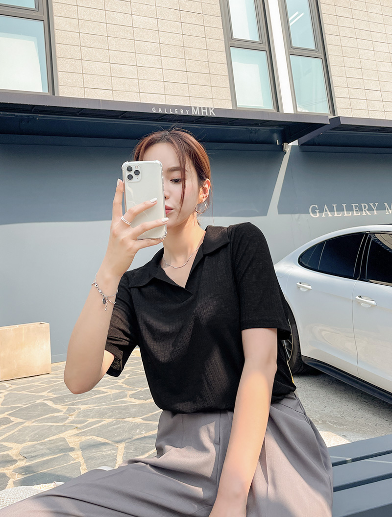 [EVELLET]ラズレンクーリングカラーティーシャツ