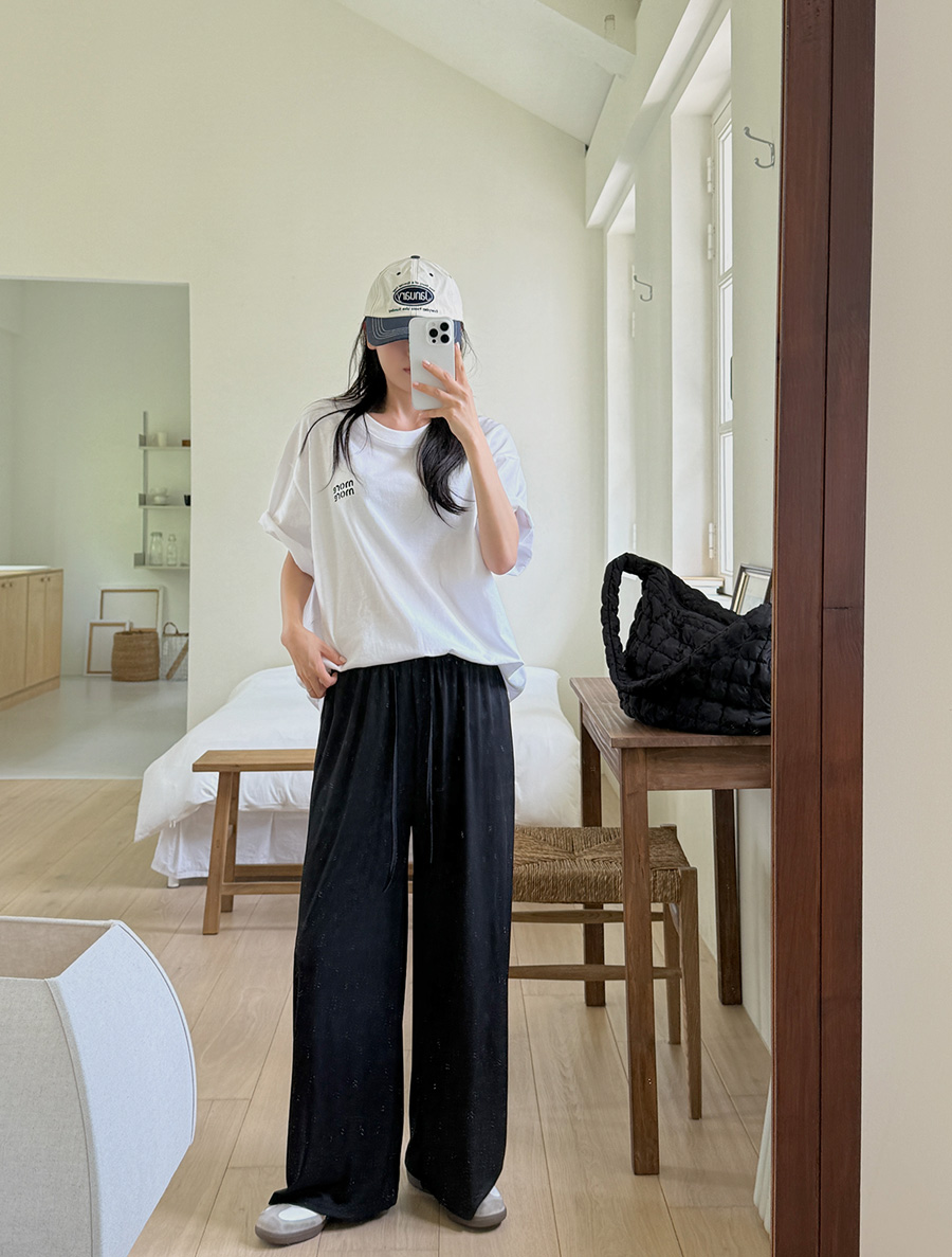 [EVELLET]リリーブ長さ別クールウエストバンドパンツ