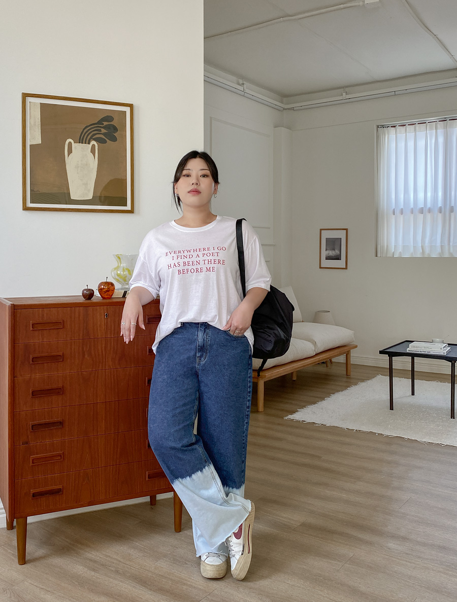 [EVELLET]ゴスビンリアバンドデニムワイドパンツ