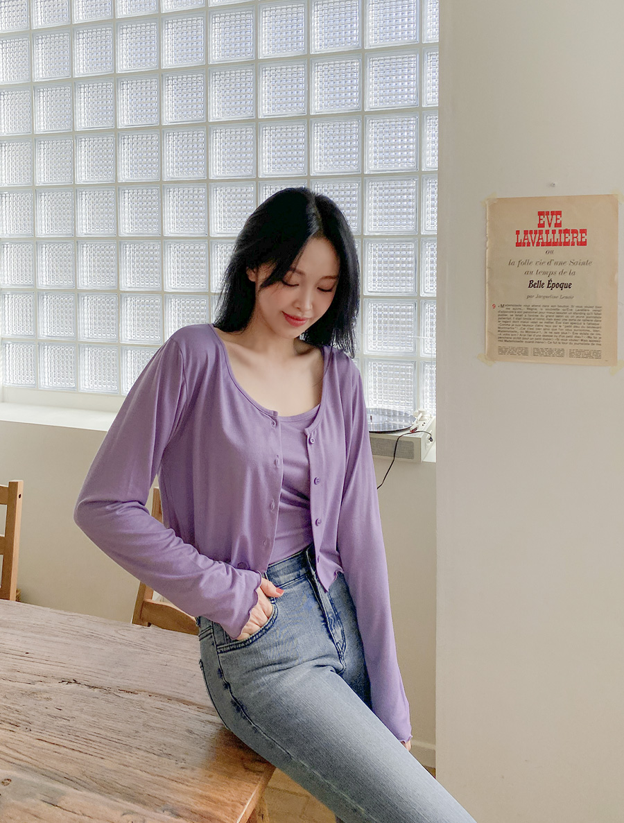 [EVELLET]ジュディア波スリブリスカーディガンSET