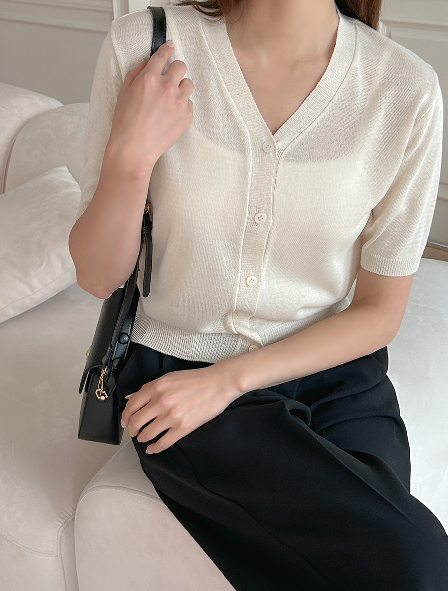 [EVELLET]フューセンディルベーシックニットカーディガン