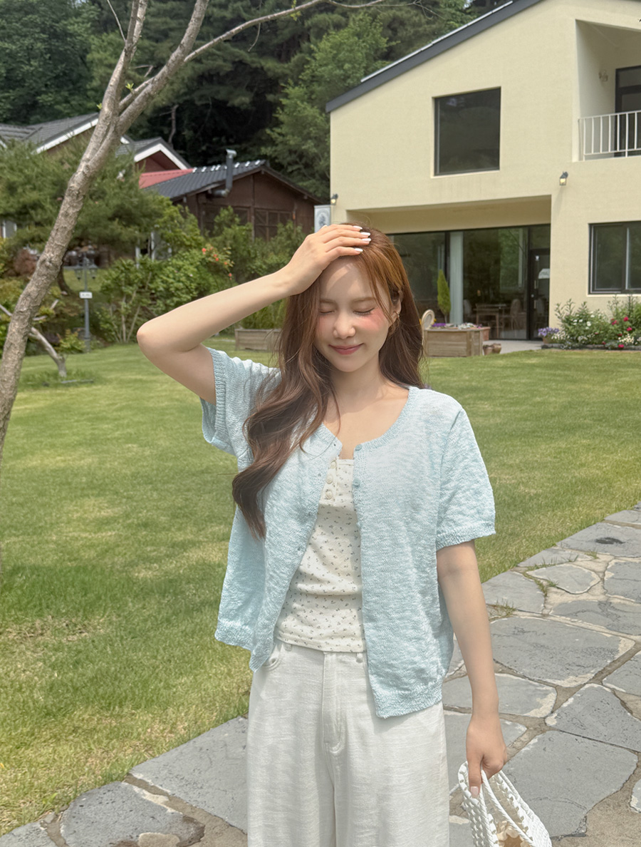 [EVELLET]シェリンド半そでニットカーディガン