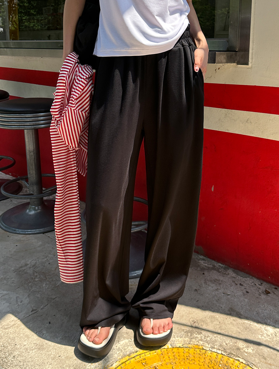 [EVELLET]マチルン長さ別クールウエストバンドパンツ