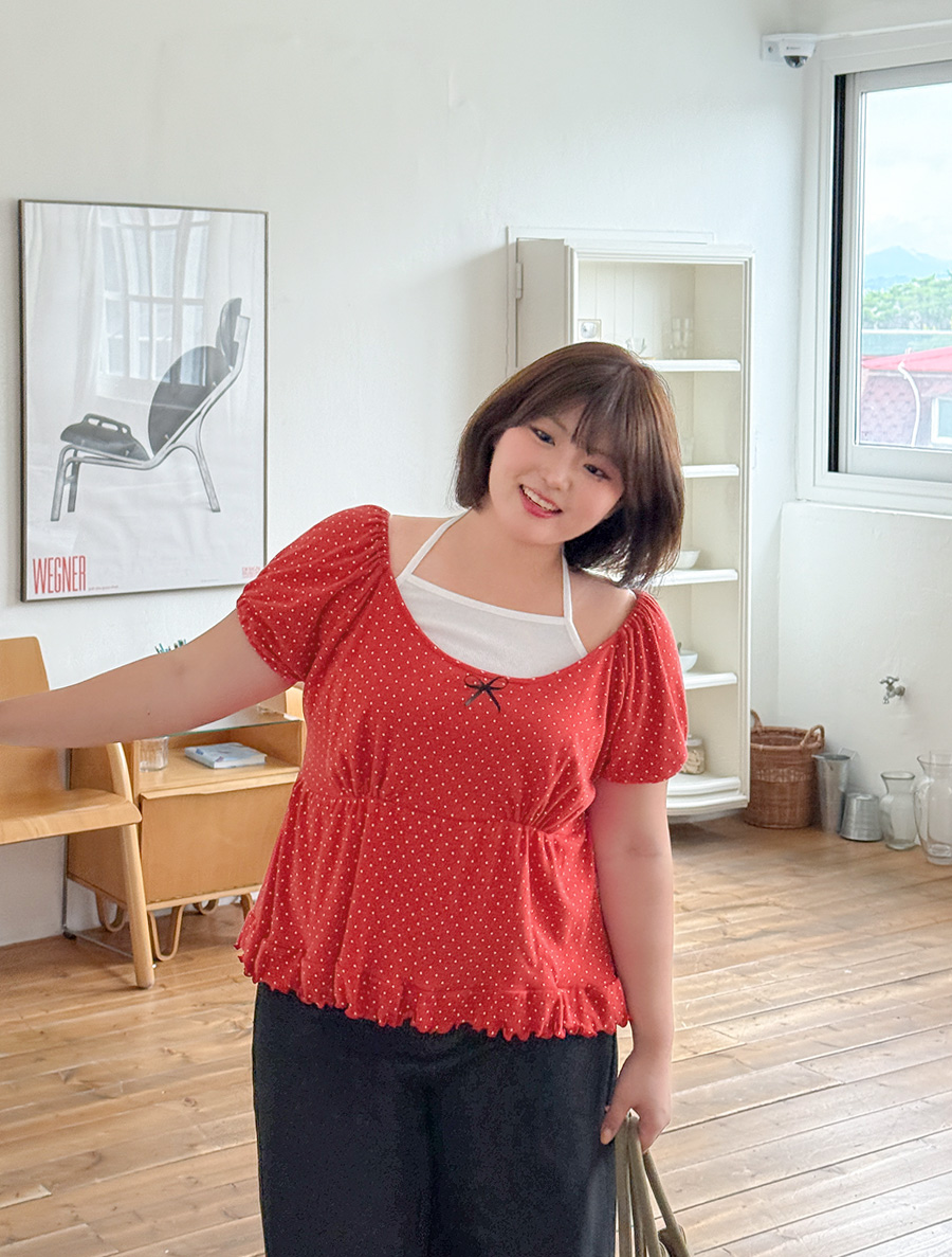 [単独進行]デンスオントットリボンシャーリングティーシャツ