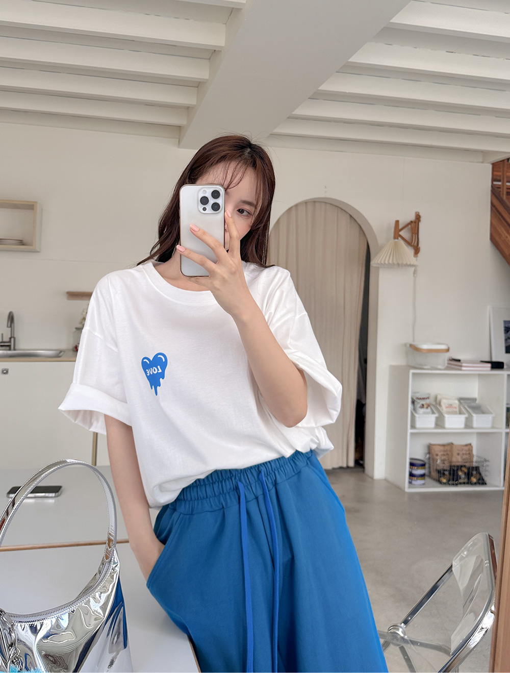 [EVELLET]トリエンプリンティングティーシャツ