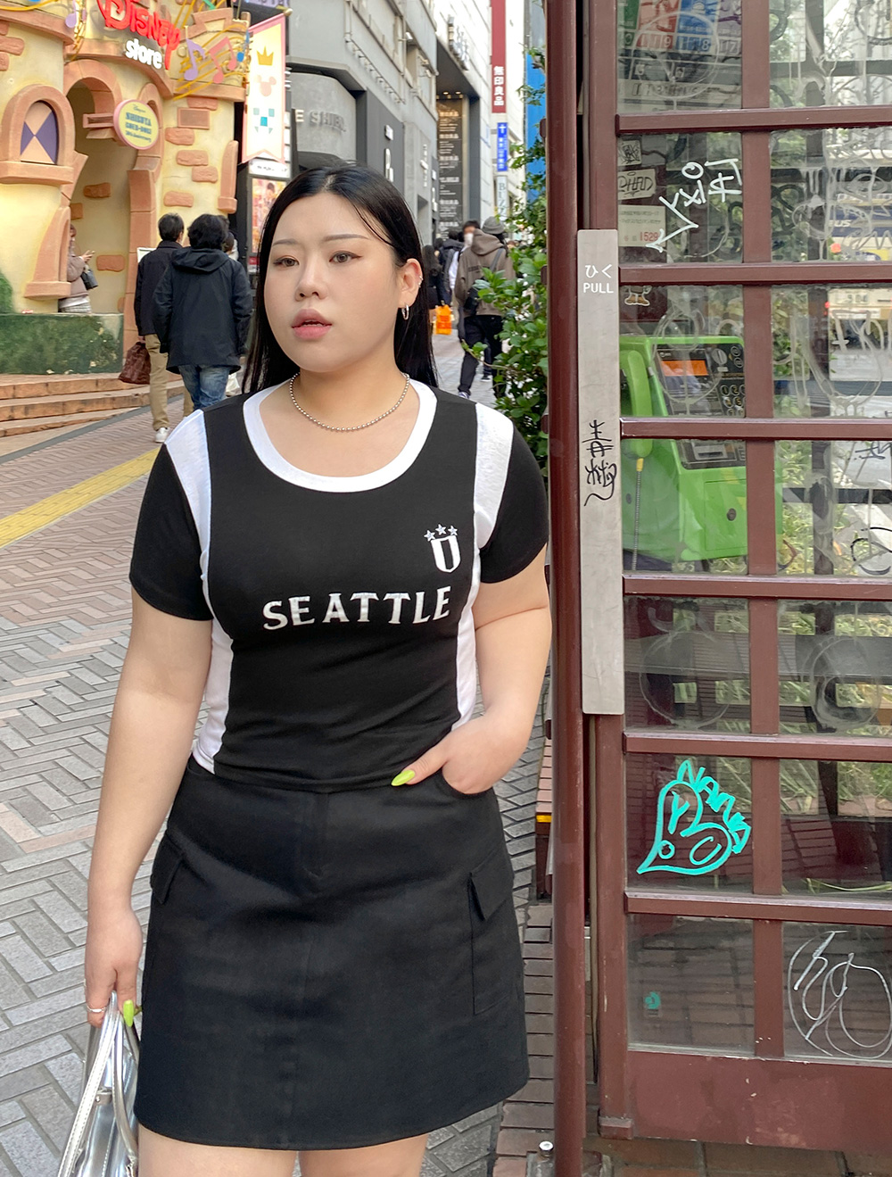 [EVELLET]ヒユレン配色ティーシャツ