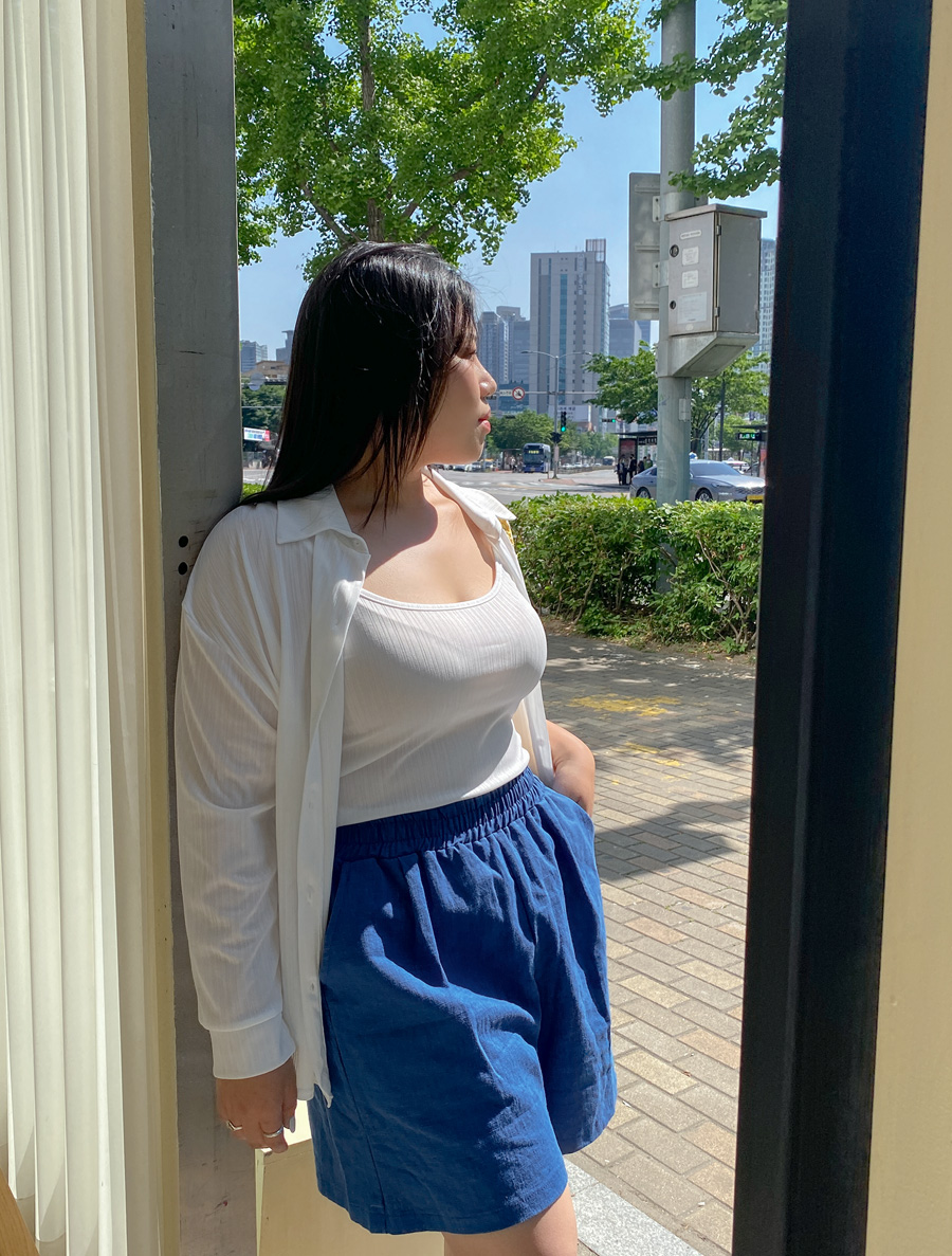 [EVELLET]ネイブンスリブリスシャツ SET