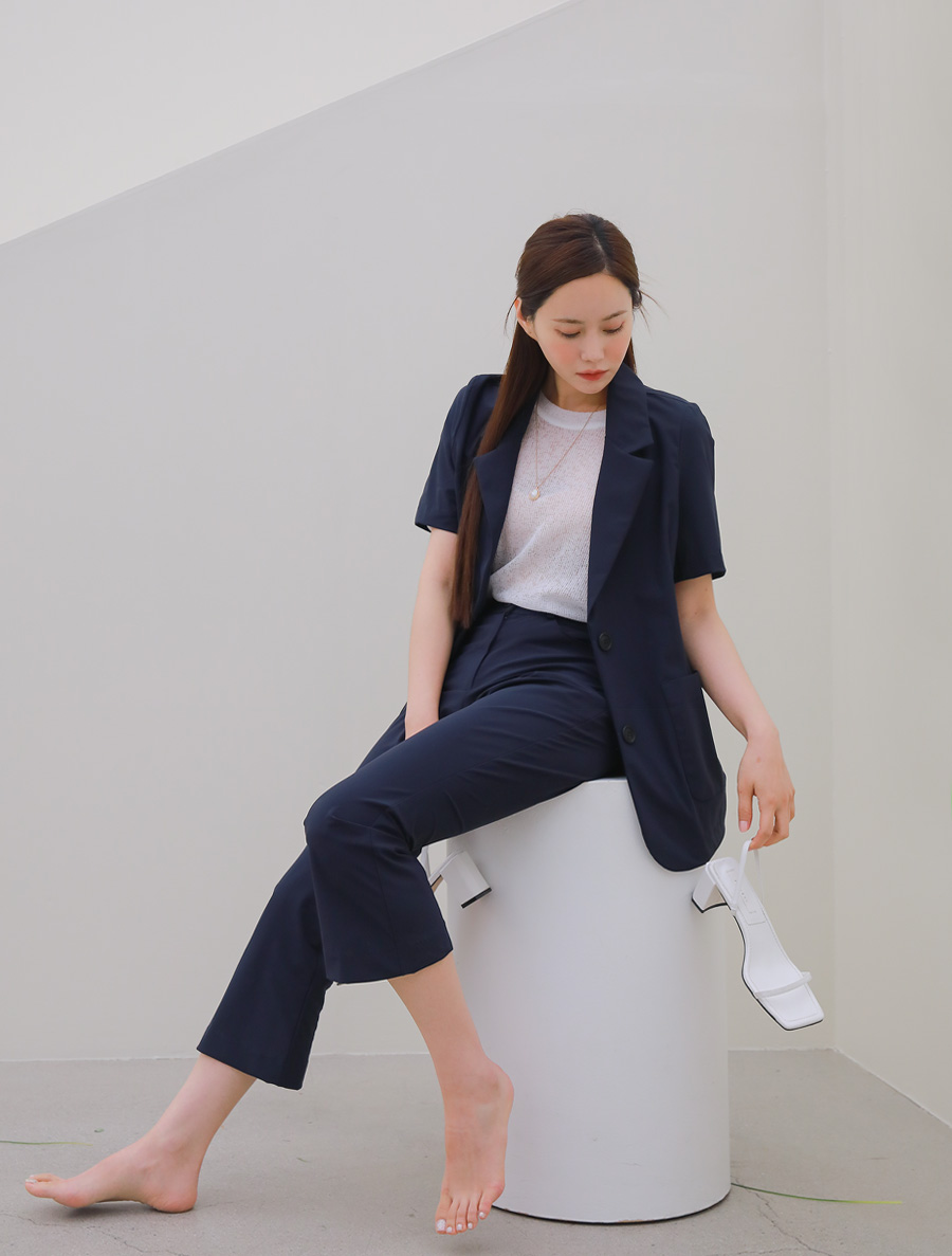 [EVELLET]ムルアクール半そでシングルジャケット