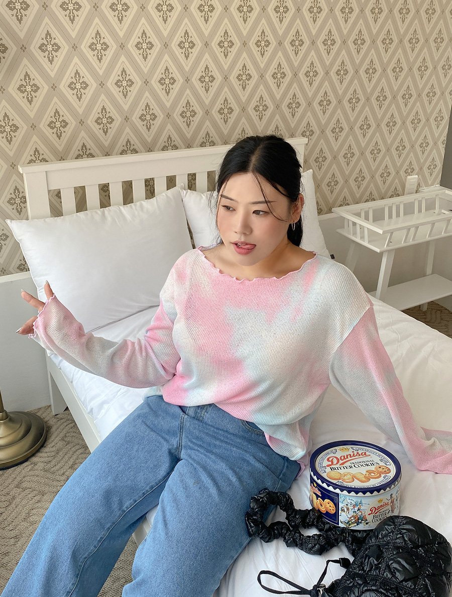 [EVELLET]ビューゼンビー水塩炎波ニットティーシャツ