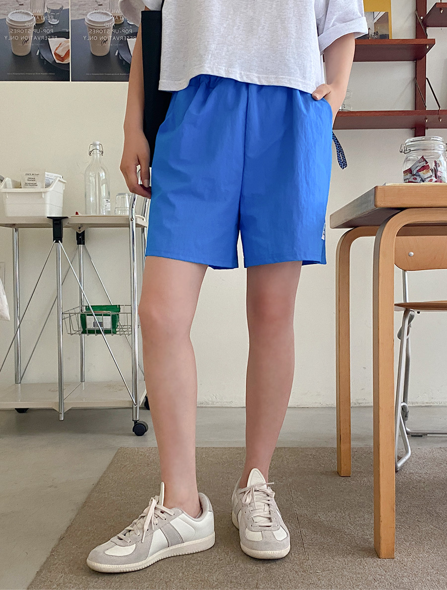 [EVELLET]ジャクリーンナイロンポーチウエストバンドパンツ