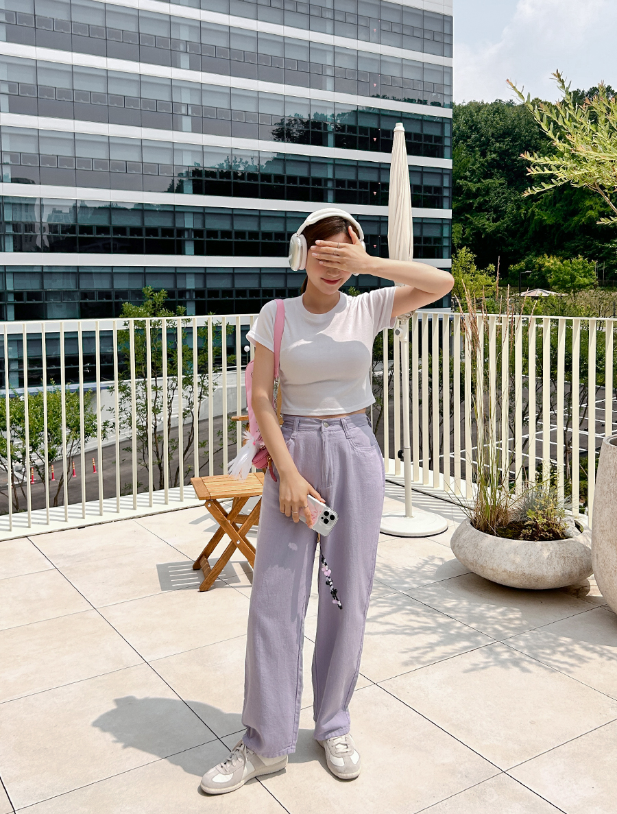 [EVELLET]ダイオンコットンリネンワイドパンツ