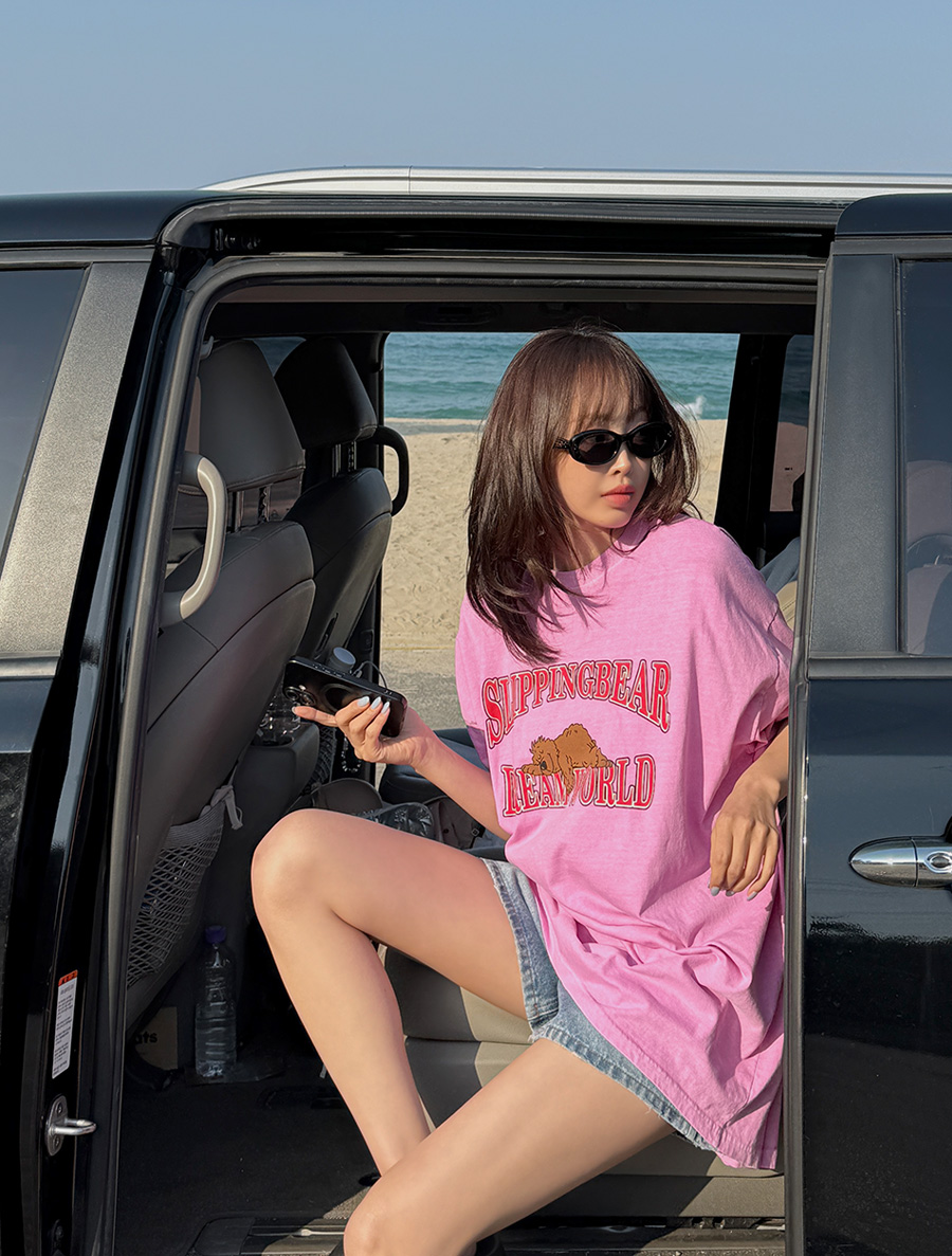 [EVELLET]ベリアンピグメントプリンティングティーシャツ