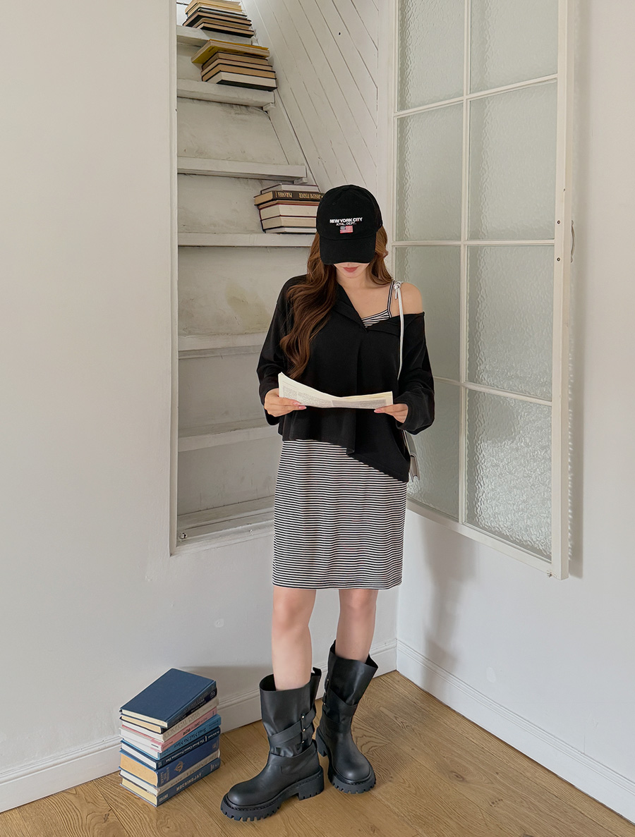 ヒョジェンプティーシャツスタイルワンピースSET