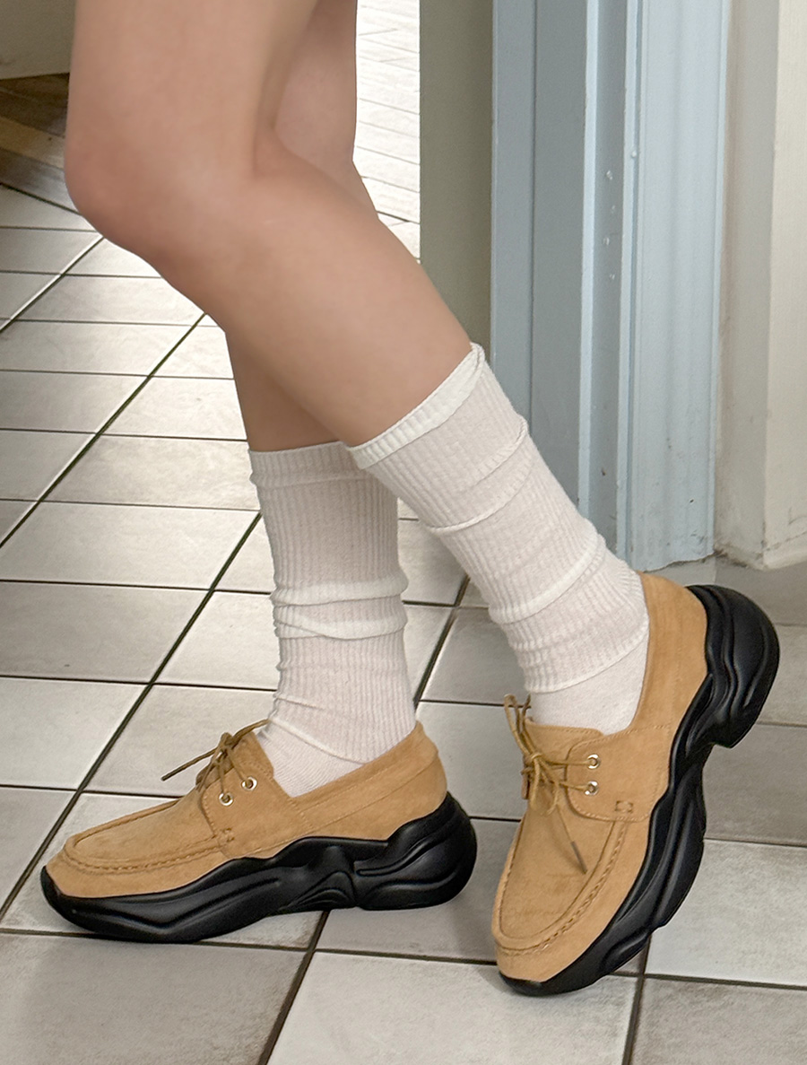 フィブエンプラットフォームソールローファー（6cm）