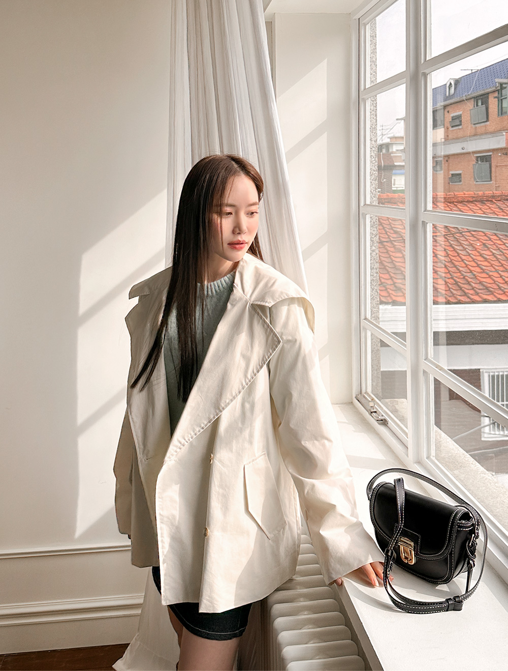 [EVELLET]ローベルリュカラーダブルジャケット